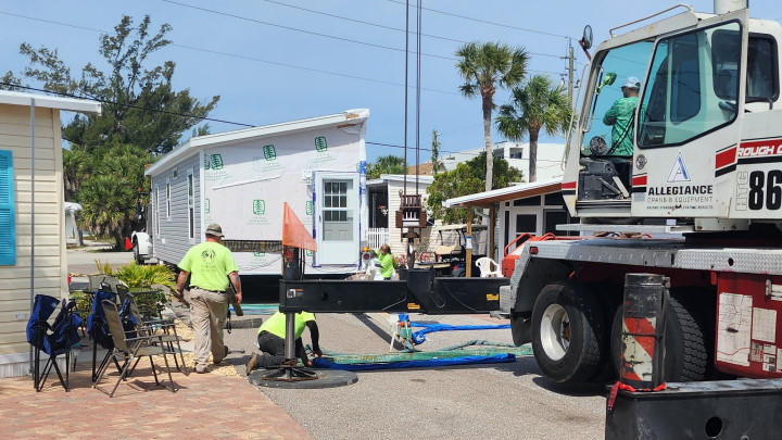 Installing new home at 413 Dije St.<br> Photos by Dan Mclean - Slide 1 width=